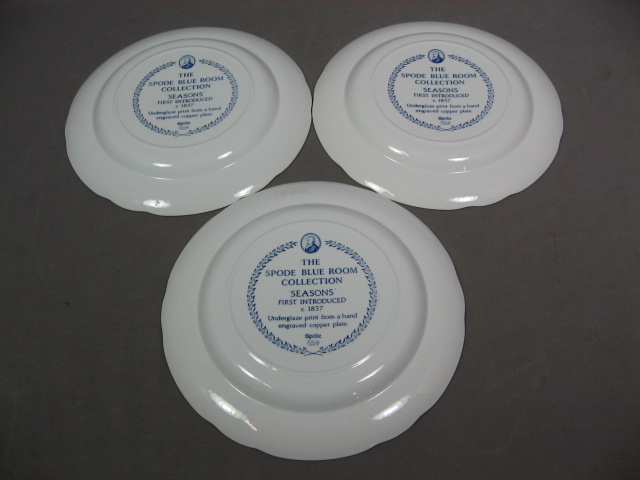 13 Vintage Spode Blue Room Collection Plates Set Lot NR 10