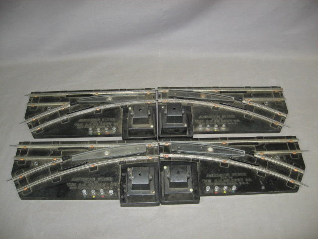 Vintage American Flyer S-Gauge Train Track Switches Lot 4