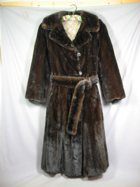Ladies Custom Full Length Dark Ranch European Mink Coat