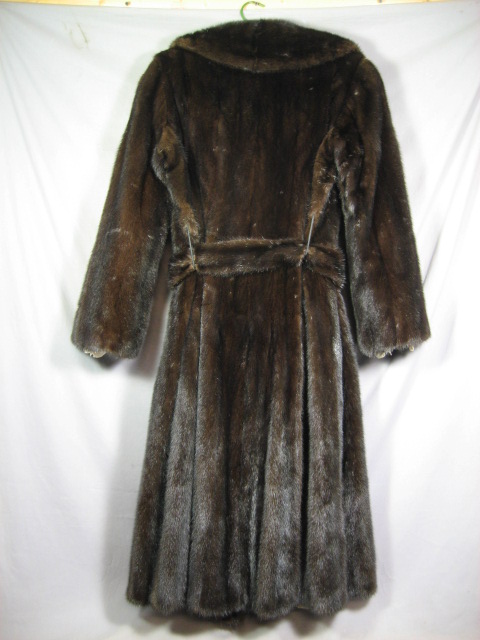 Ladies Custom Full Length Dark Ranch European Mink Coat 1