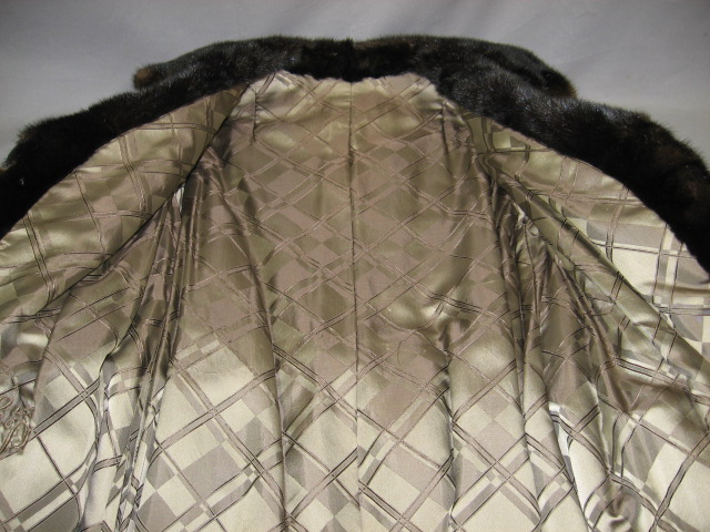 Ladies Custom Full Length Dark Ranch European Mink Coat 6