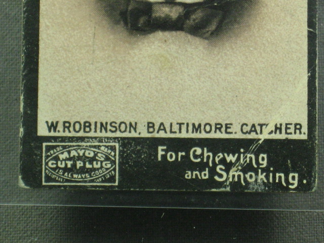 1895 Wilbert Robinson Mayo Cut Plug HOF Baseball Card 4