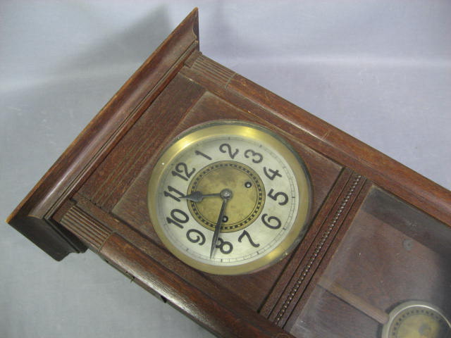 Antique Junghans German Pendulum Wall Clock w/ Key NR 1