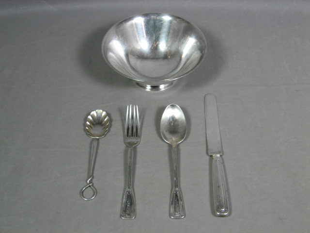 Tiffany Sterling Silver Set Spoon Fork Knife Bowl 14 Oz