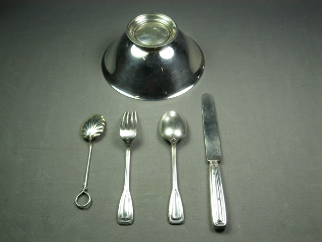 Tiffany Sterling Silver Set Spoon Fork Knife Bowl 14 Oz 3