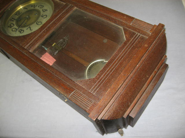 Antique Junghans German Pendulum Wall Clock w/ Key NR 5