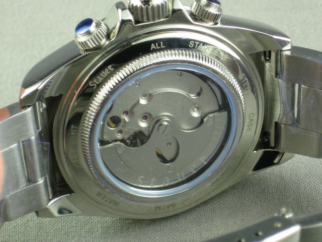 MINT Stauer Automatic Chronograph Watch Mens Wristwatch 6