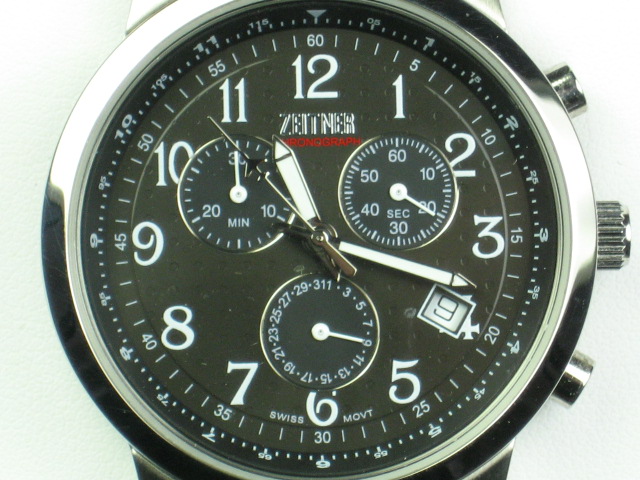 MINT Zeitner Chronograph Watch Mens Wristwatch ZM1926 1