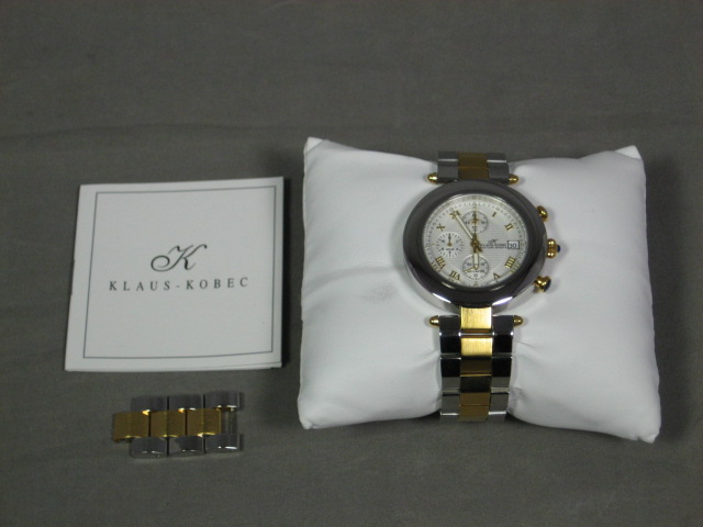 Klaus-Kobec Couture Sports Chronograph Watch Wristwatch