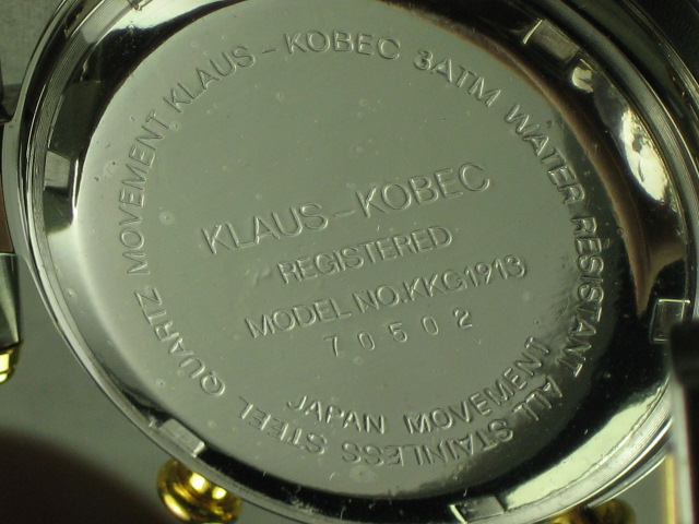 Klaus-Kobec Couture Sports Chronograph Watch Wristwatch 5