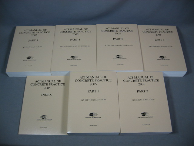 2005 ACI Manual Of Concrete Practice Complete Set 1-6
