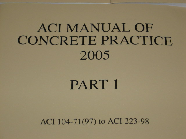 2005 ACI Manual Of Concrete Practice Complete Set 1-6 2