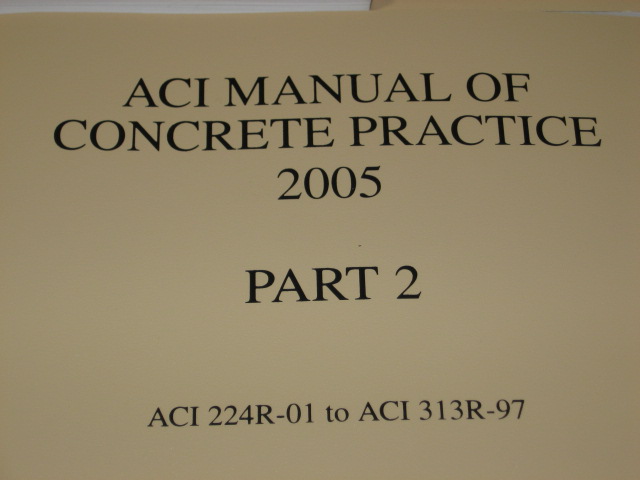 2005 ACI Manual Of Concrete Practice Complete Set 1-6 3