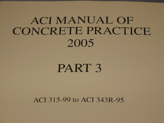 2005 ACI Manual Of Concrete Practice Complete Set 1-6 4
