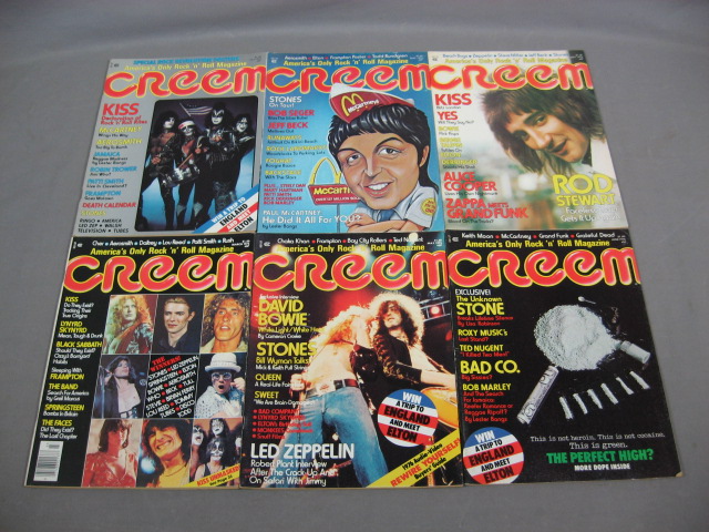 55 CREEM Magazine Lot Kiss Dylan Zeppelin Who 1975-1984 2