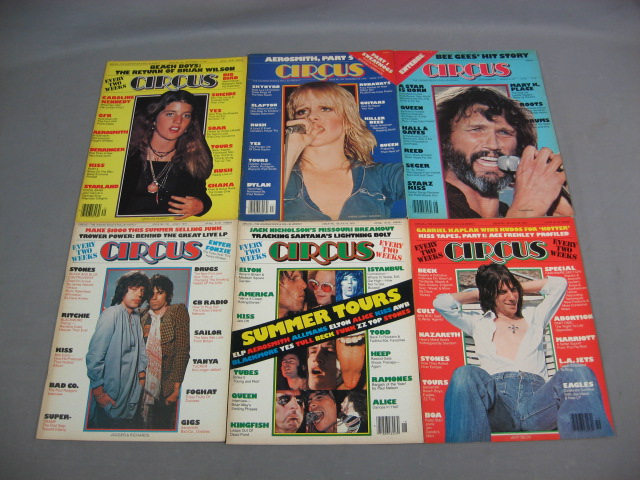 38 Circus Magazines Stones Dylan Zeppelin Kiss+ 1975-82 2