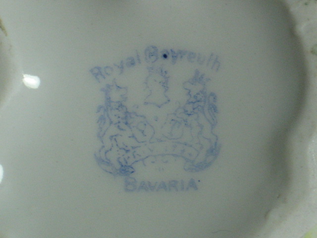 Vintage Antique Royal Bayreuth Bavaria Green Parakeet Bird Creamer Milk Coffee 5