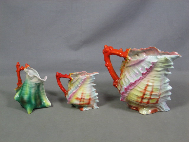 2 Royal Bayreuth Shell Creamers + Water Pitcher Set NR