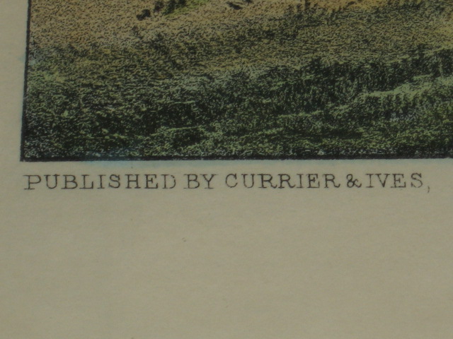 Original Currier & Ives Print American Homestead Spring 3