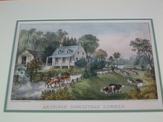 Original Currier & Ives Print American Homestead Summer 1