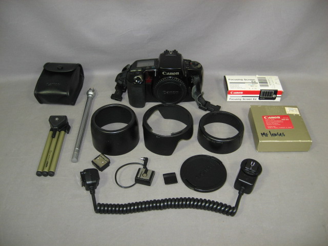 Canon EOS ELAN 35mm SLR Film Camera Body 220EX Flash ++