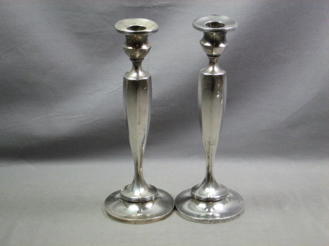 4 Weighted Sterling Silver Candlesticks Holders Tiffany 2
