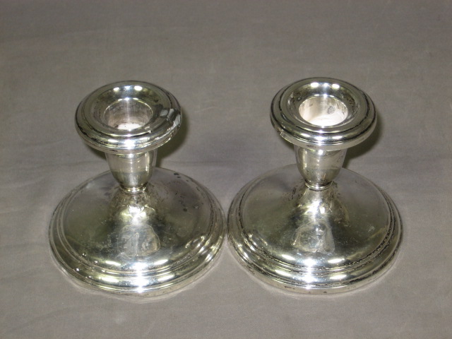 4 Weighted Sterling Silver Candlesticks Holders Tiffany 11