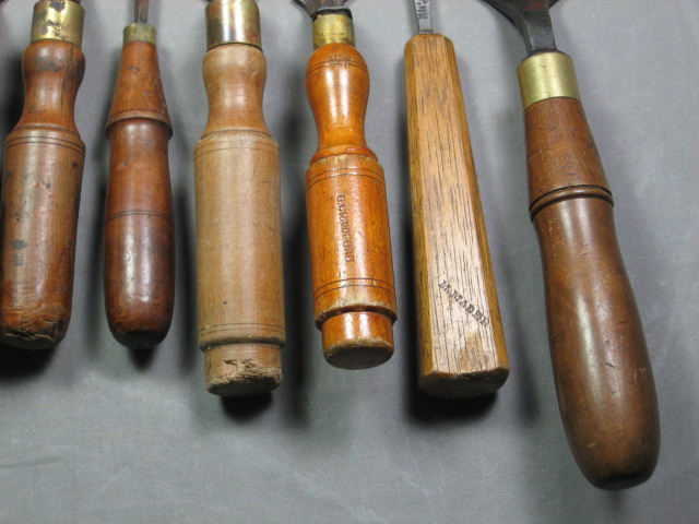 12 Vintage Buck Bros Curved Wood Carving Chisels Set NR 4