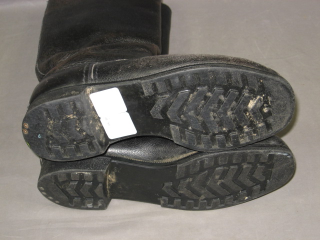 3 Pairs Vintage Black Boots Lot German Military Uniform 8