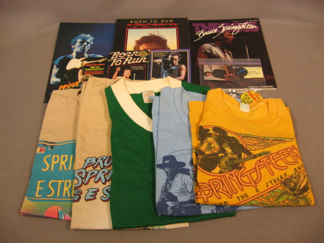 Bruce Springsteen 1975-85 Tour T-Shirts Program Buttons