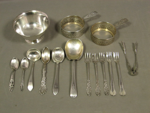 15 Sterling Silver 925 Forks Spoons + 455 Grams Tiffany