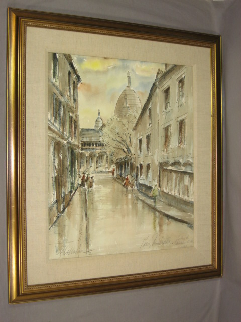Original Paris Montmartre Watercolor & Ink Painting NR