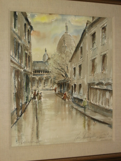 Original Paris Montmartre Watercolor & Ink Painting NR 1