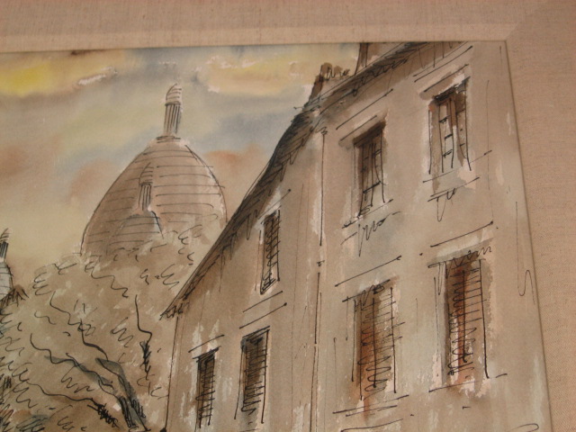 Original Paris Montmartre Watercolor & Ink Painting NR 3