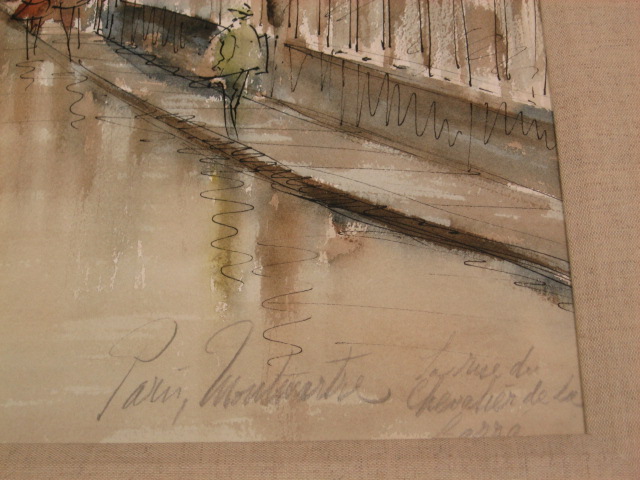 Original Paris Montmartre Watercolor & Ink Painting NR 5