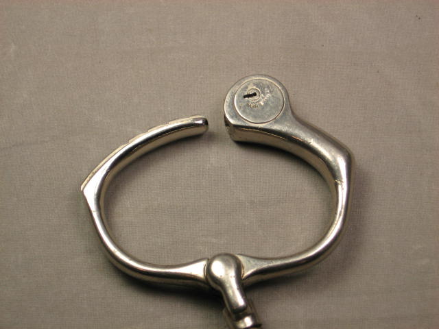 Antique Police Handcuffs Hand Cuffs Pat. May 2, 1899 NR 3