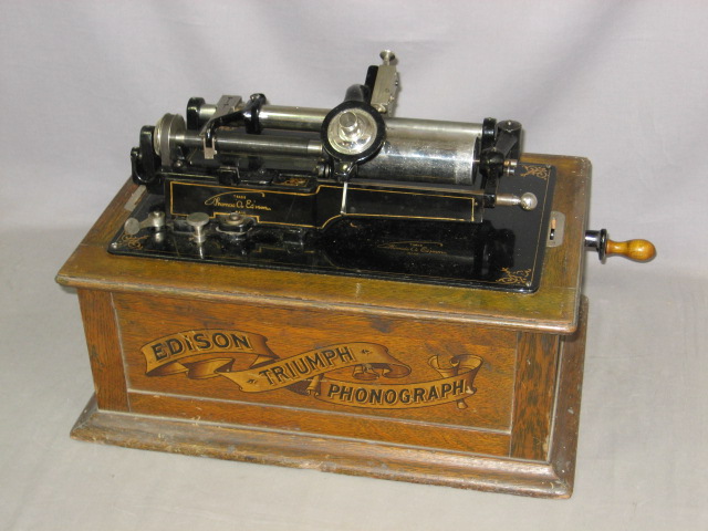 Rare Edison Triumph Model A Cylinder Phonograph + Horn 6