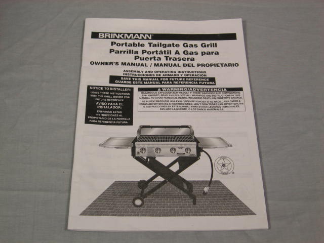 Brinkmann Portable Outdoor Tailgate Barbecue Gas Grill 10