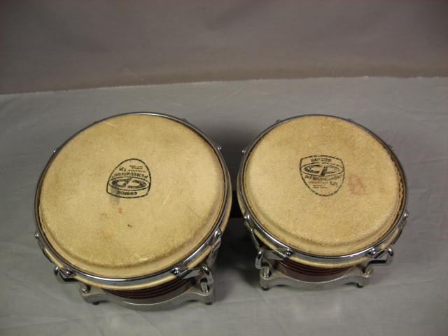 Vintage LP Cosmic Percussion CP Wood Wooden Bongo Drums 1