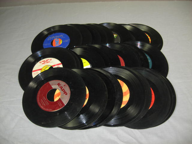 Vintage 45 Record Album Lot Elvis Presley Hank Williams 3