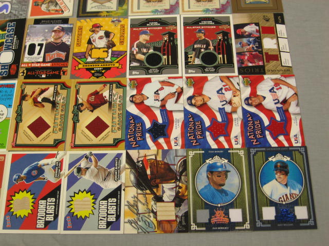MLB Jersey Bat Insert Baseball Card Collection Lot NR 2