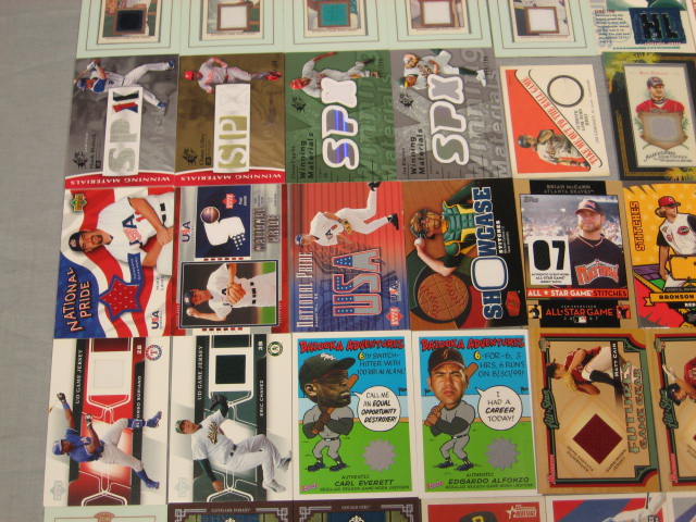 MLB Jersey Bat Insert Baseball Card Collection Lot NR 3