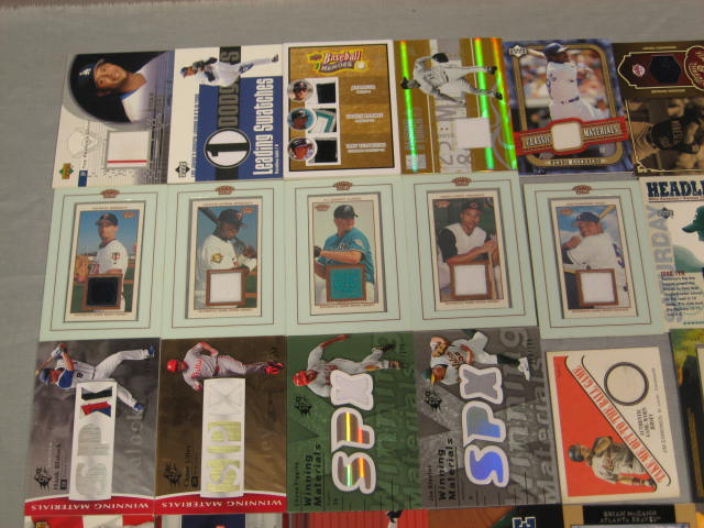 MLB Jersey Bat Insert Baseball Card Collection Lot NR 5