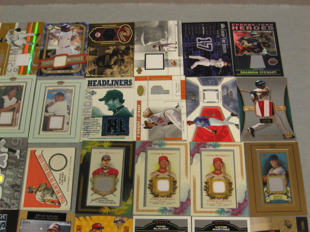 MLB Jersey Bat Insert Baseball Card Collection Lot NR 6