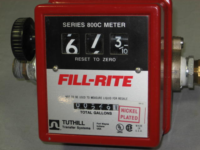 Tuthill Fill-Rite Flow Meter Model 807CN1X250 11/19/99 3