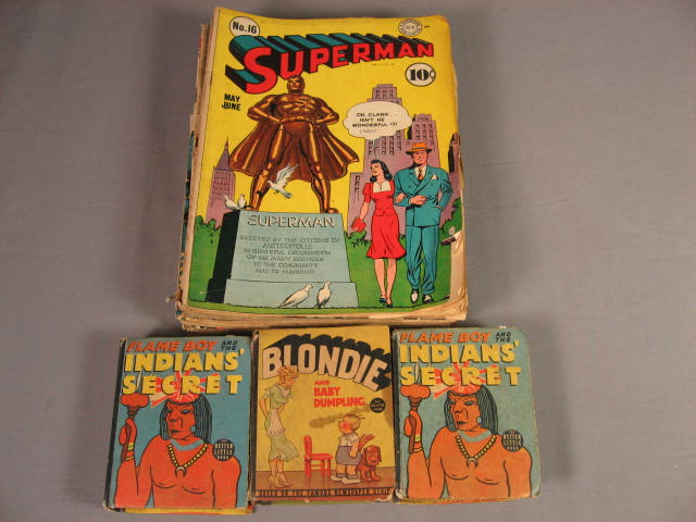 11 Vintage 1940s Comic Collection Lot Superman Action +