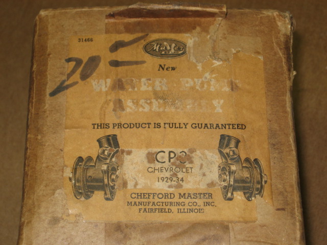 3 1929 Chevy Water Pump Assemblies +Pacific Rim Tool NR 10