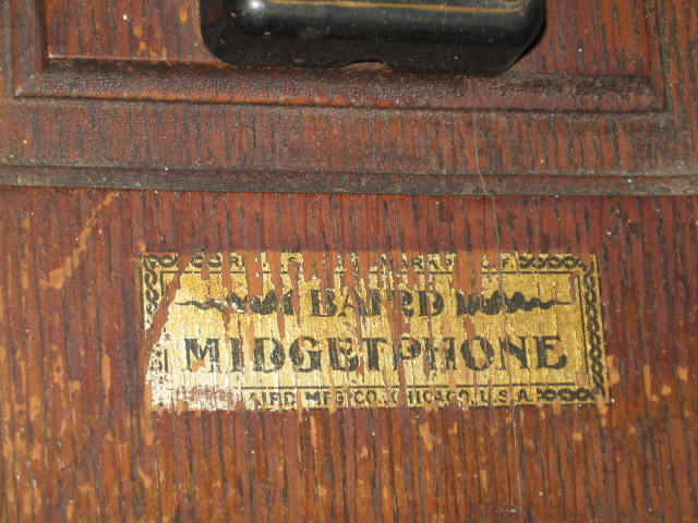 Baird Midgetphone Midget Phone Wall Crank Telephone NR 5