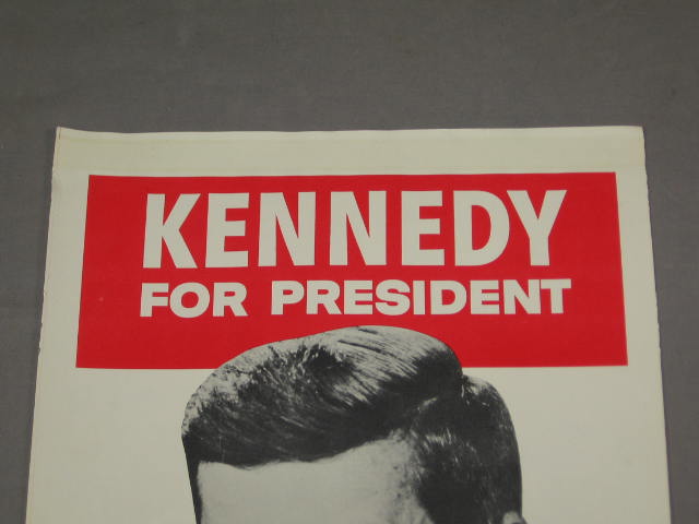 Rare Vintage 1960s JFK John F Kennedy Campaign Poster 1
