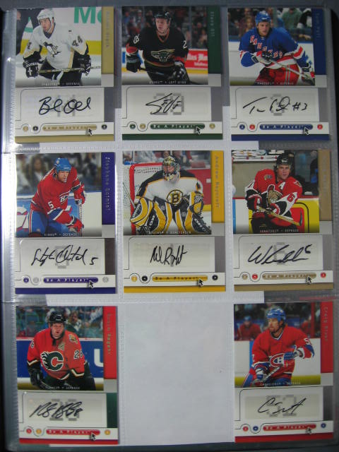 148 05-06 NHL Upper Deck BAP Signed Auto Cards Set NR 18